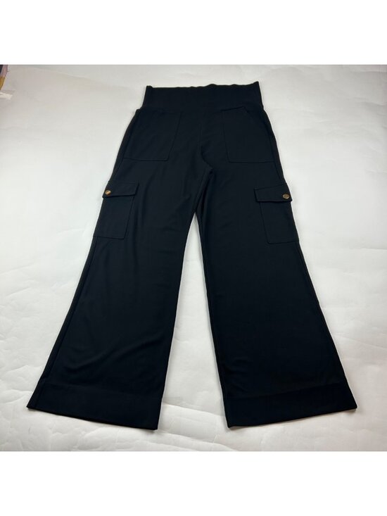 CAbi Pants - Cabi Black Ponte Knit Wide Leg Cargo Trouser Pant L